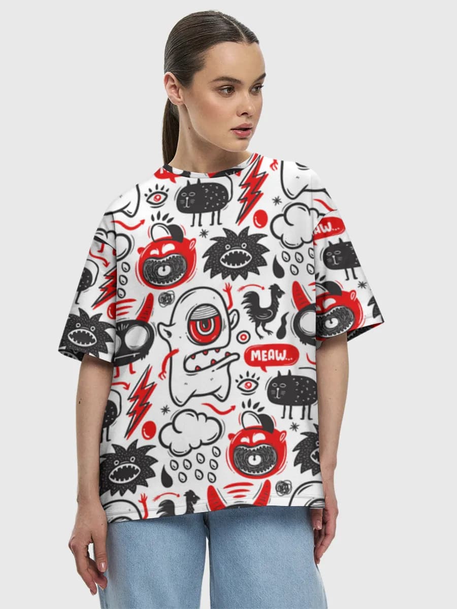 Women's oversized cotton T-shirt
