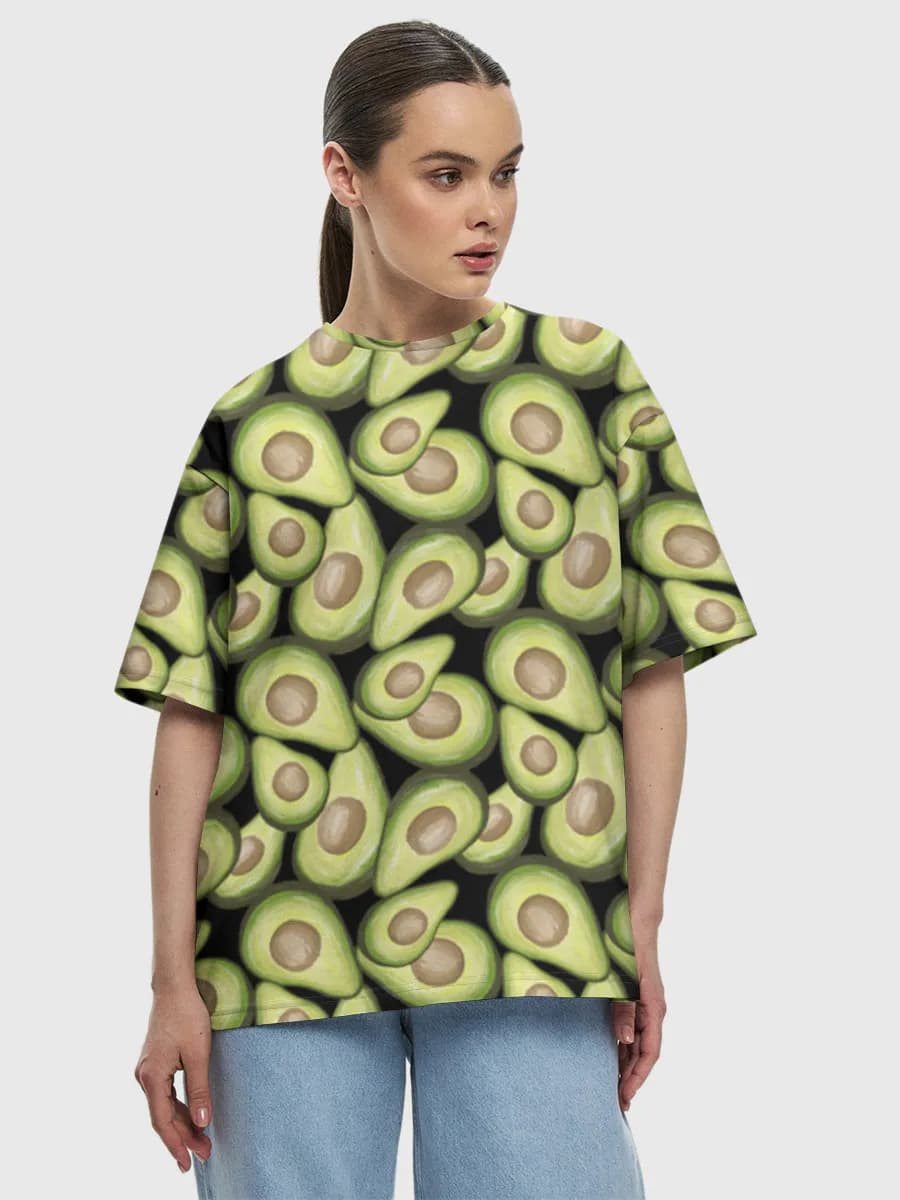 Camiseta de algodón extragrande para mujer