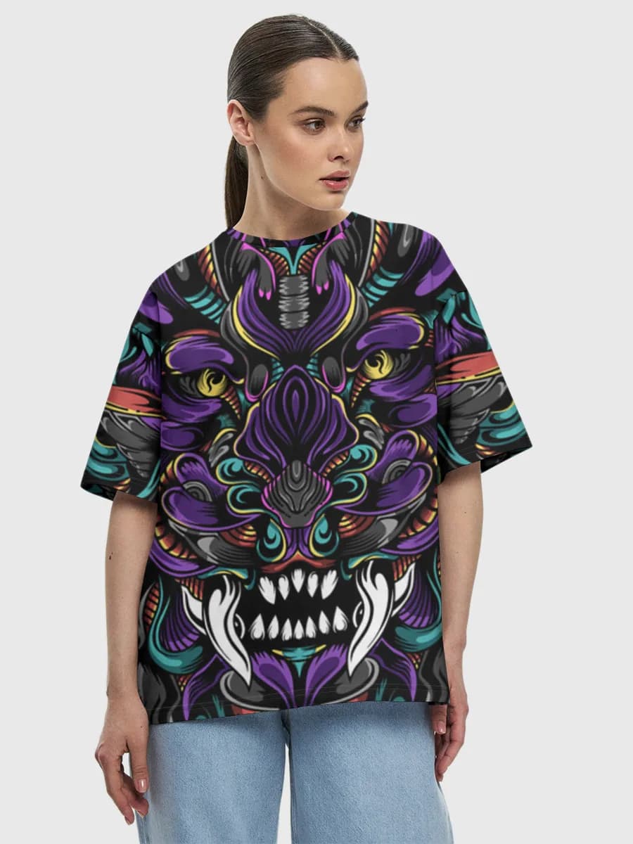 Damen Oversized Baumwoll T-Shirt