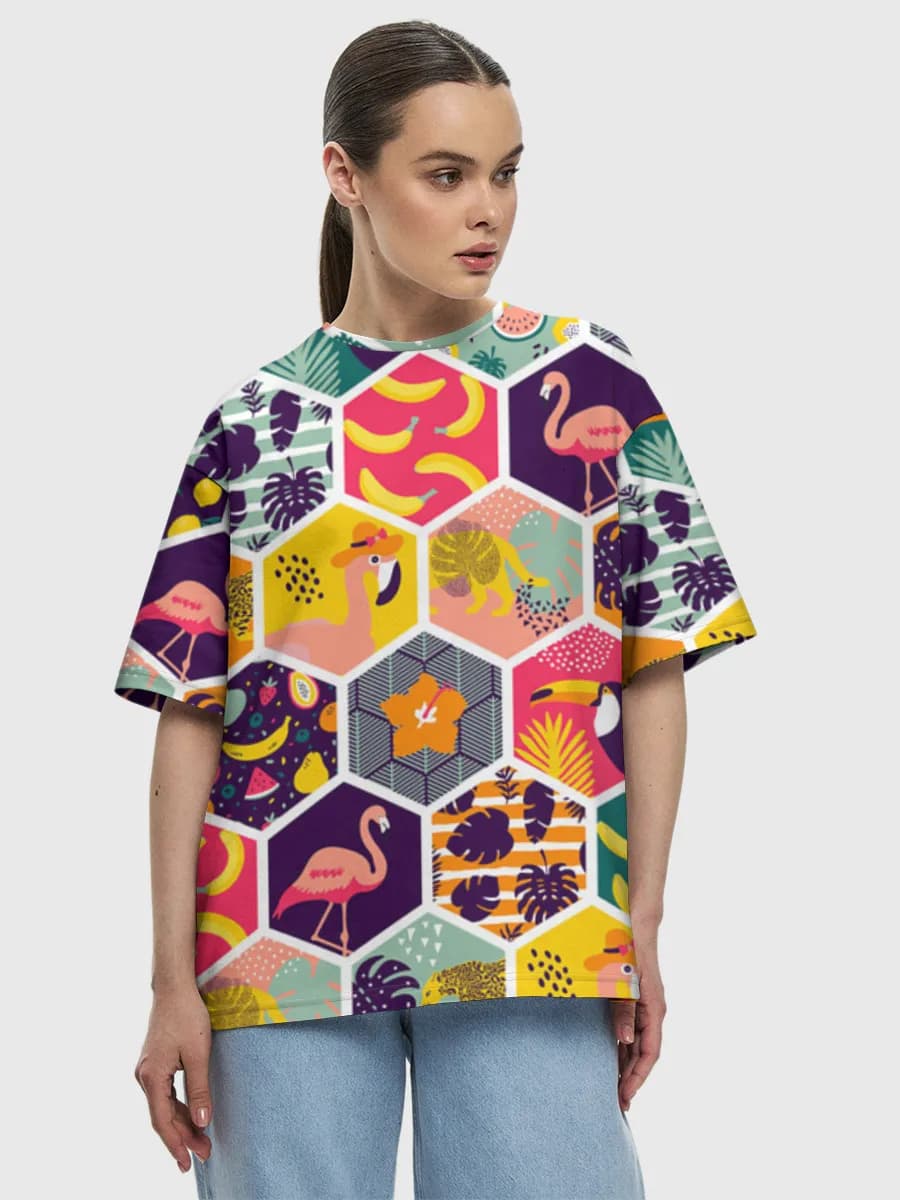 Women's oversized cotton T-shirt