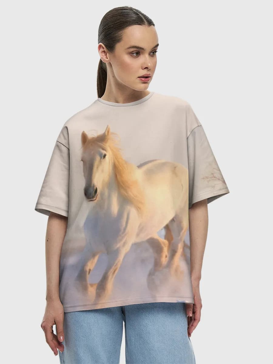 Women's oversized cotton T-shirt