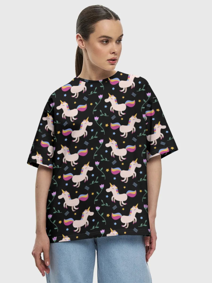 Women's oversized cotton T-shirt