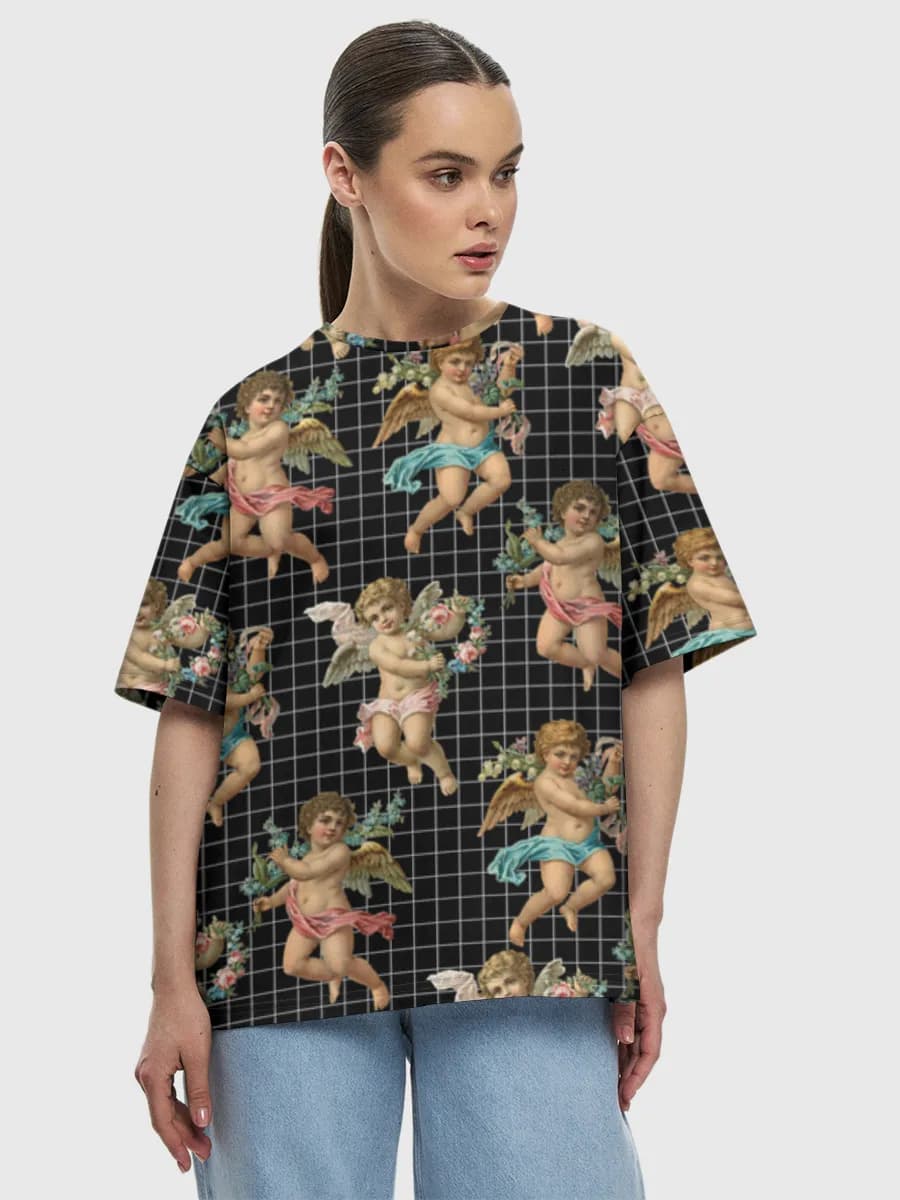 Damen Oversized Baumwoll T-Shirt