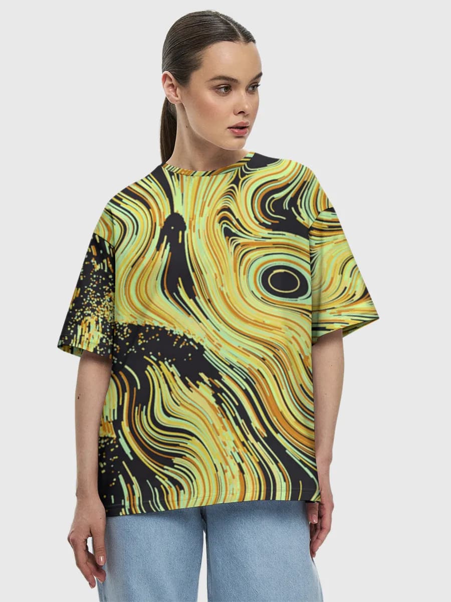 Camiseta de algodón extragrande para mujer
