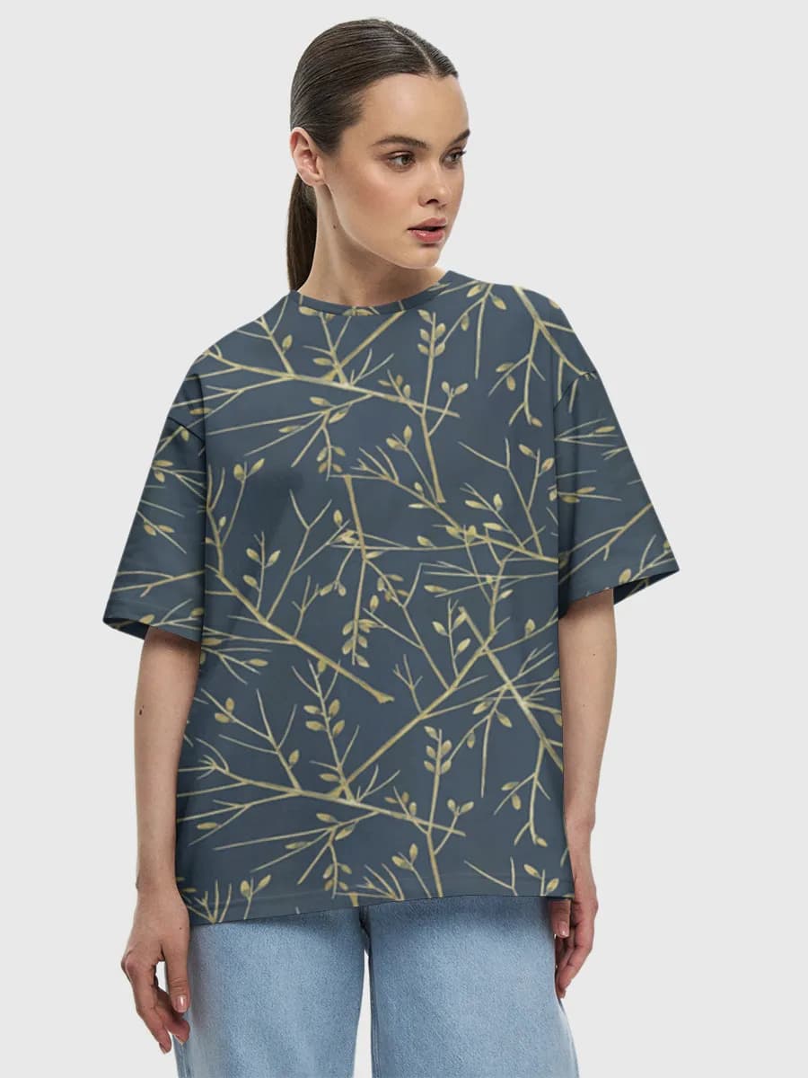 Camiseta de algodón extragrande para mujer