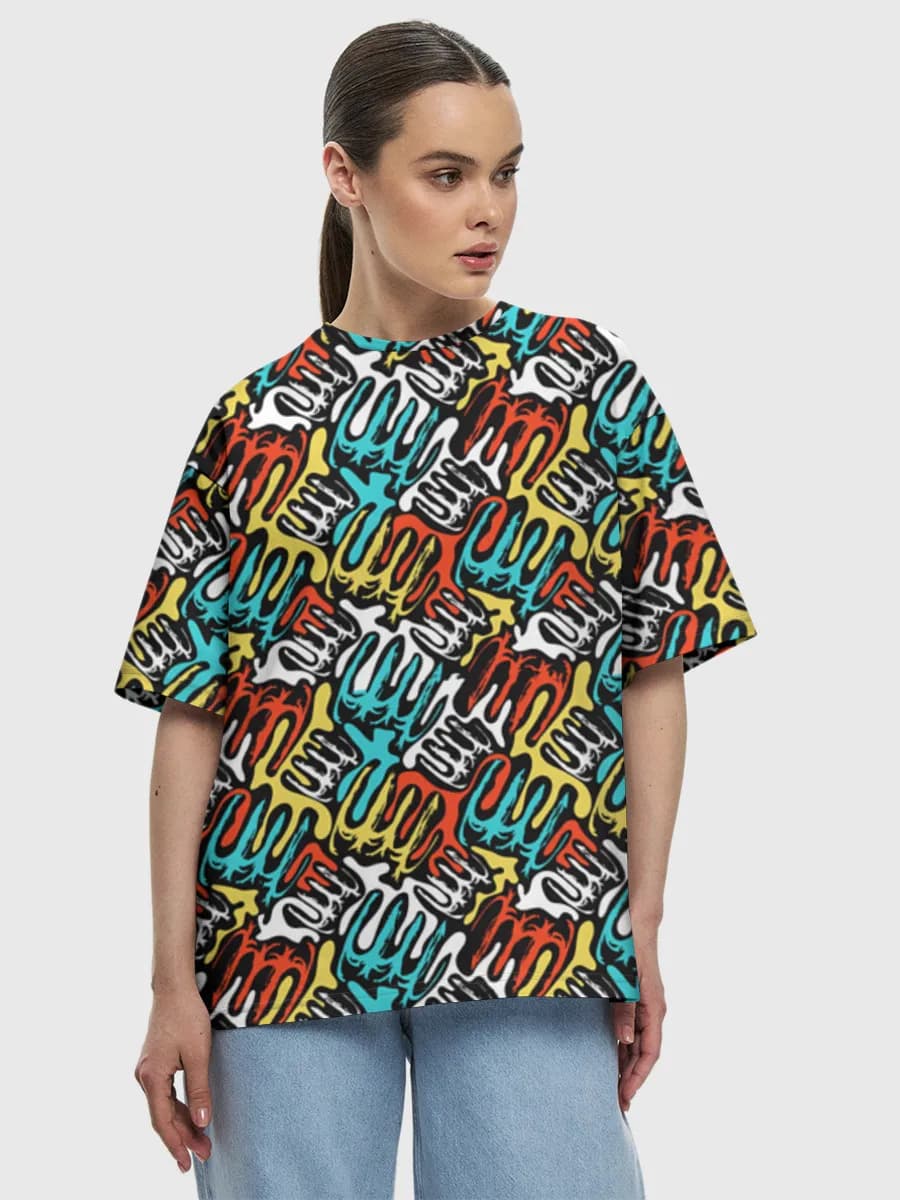Damen Oversized Baumwoll T-Shirt