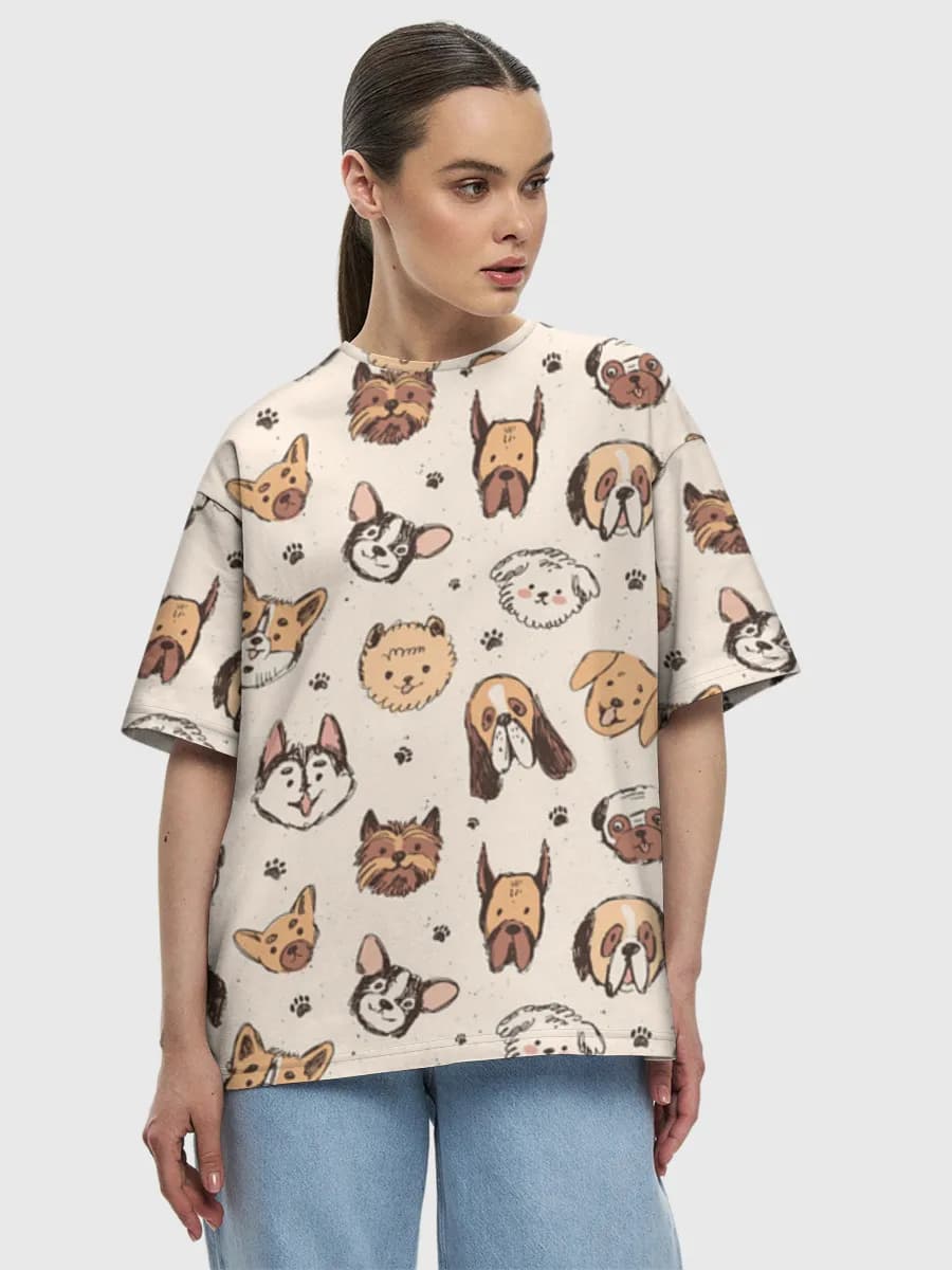 Women's oversized cotton T-shirt