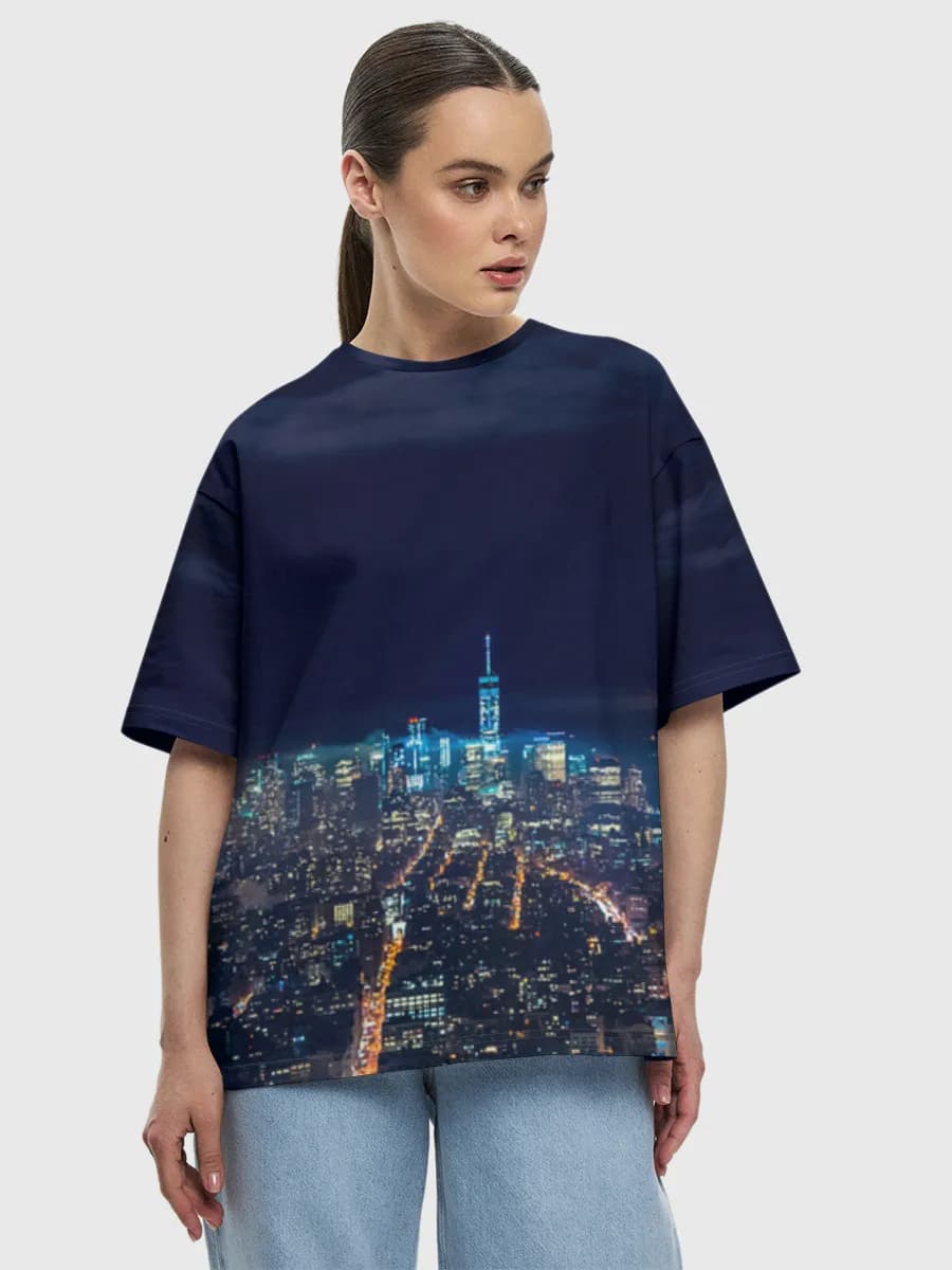 レディース ビッグシルエット コットンTシャツ