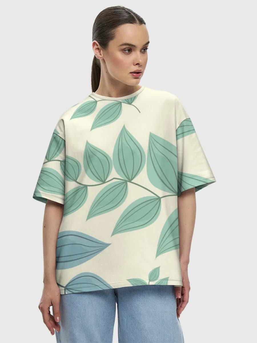 Camiseta de algodón extragrande para mujer