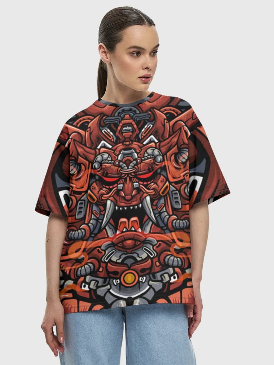 Damen Oversized Baumwoll T-Shirt