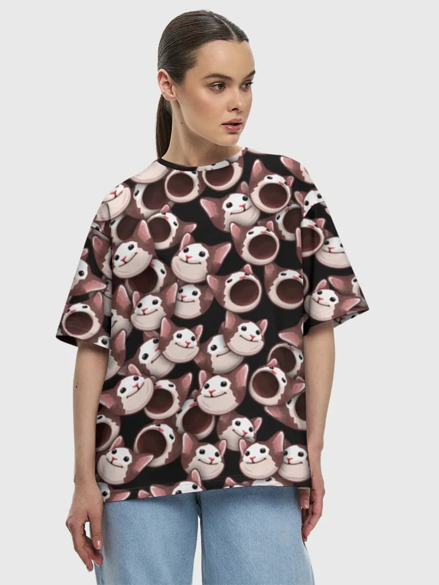 Women's oversized cotton T-shirt