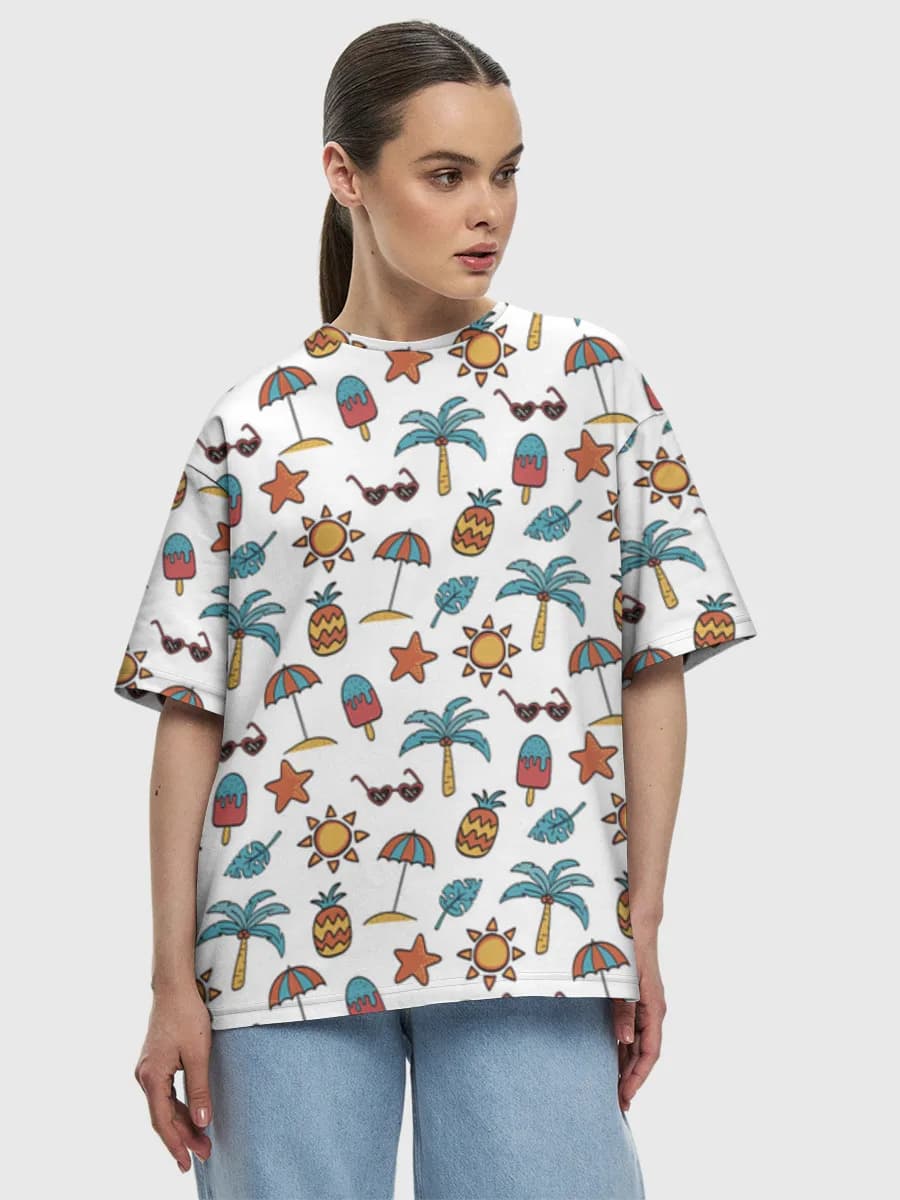 Women's oversized cotton T-shirt