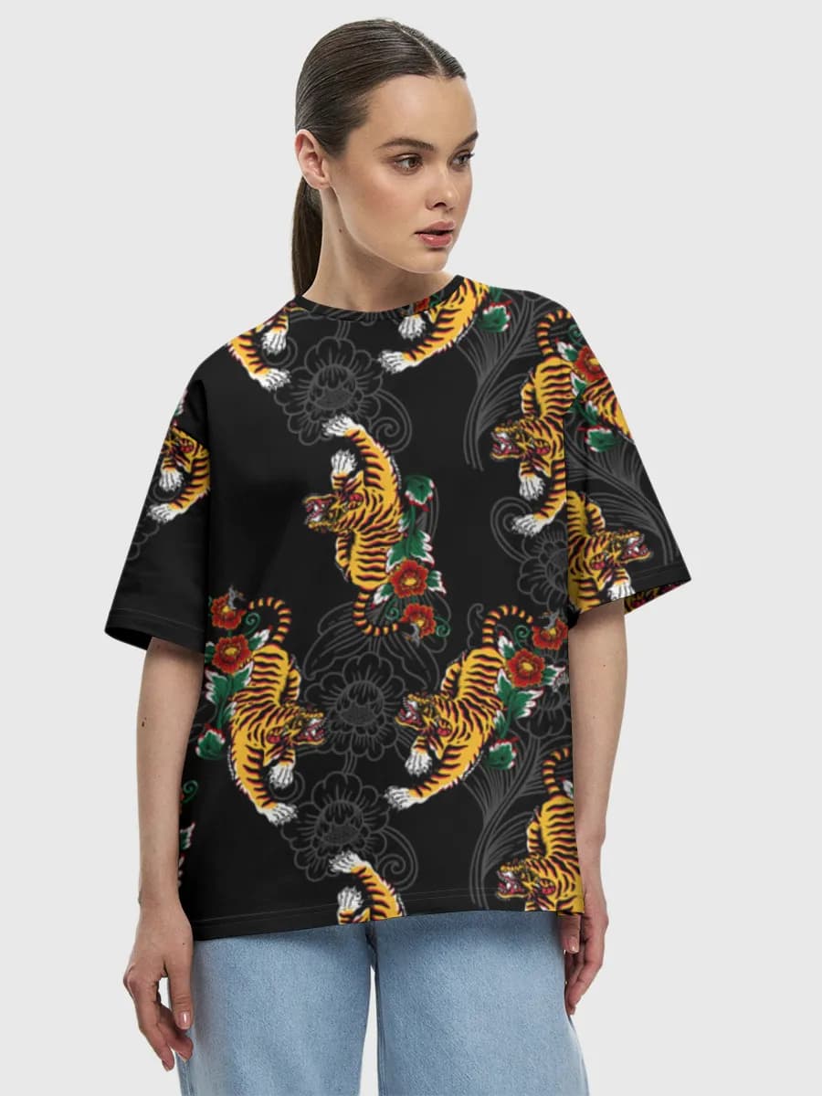 レディース ビッグシルエット コットンTシャツ