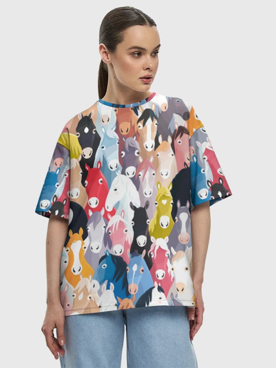 Women's oversized cotton T-shirt
