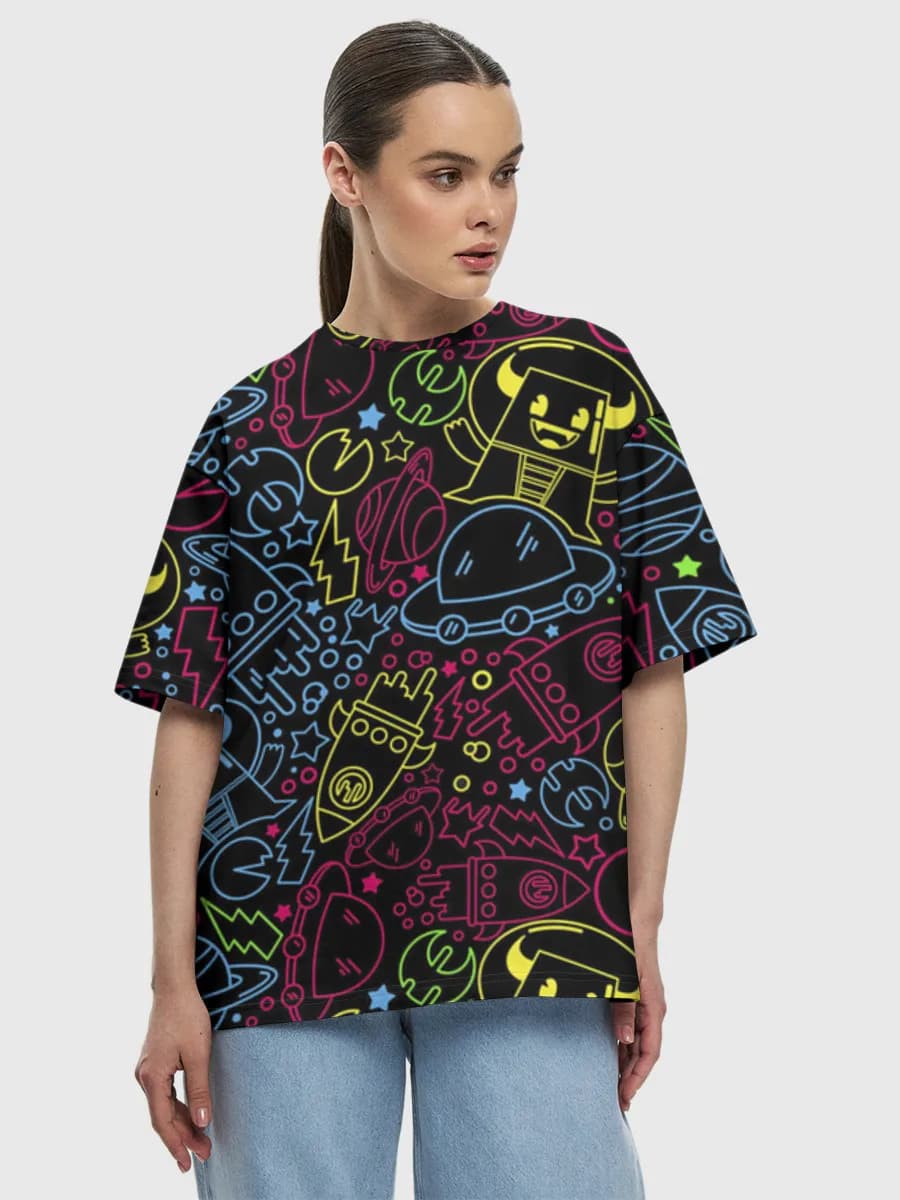 Women's oversized cotton T-shirt