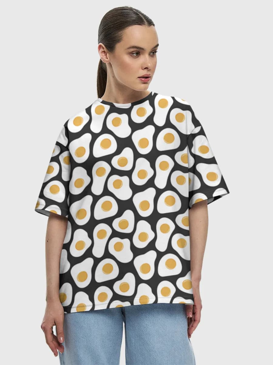 Camiseta de algodón extragrande para mujer