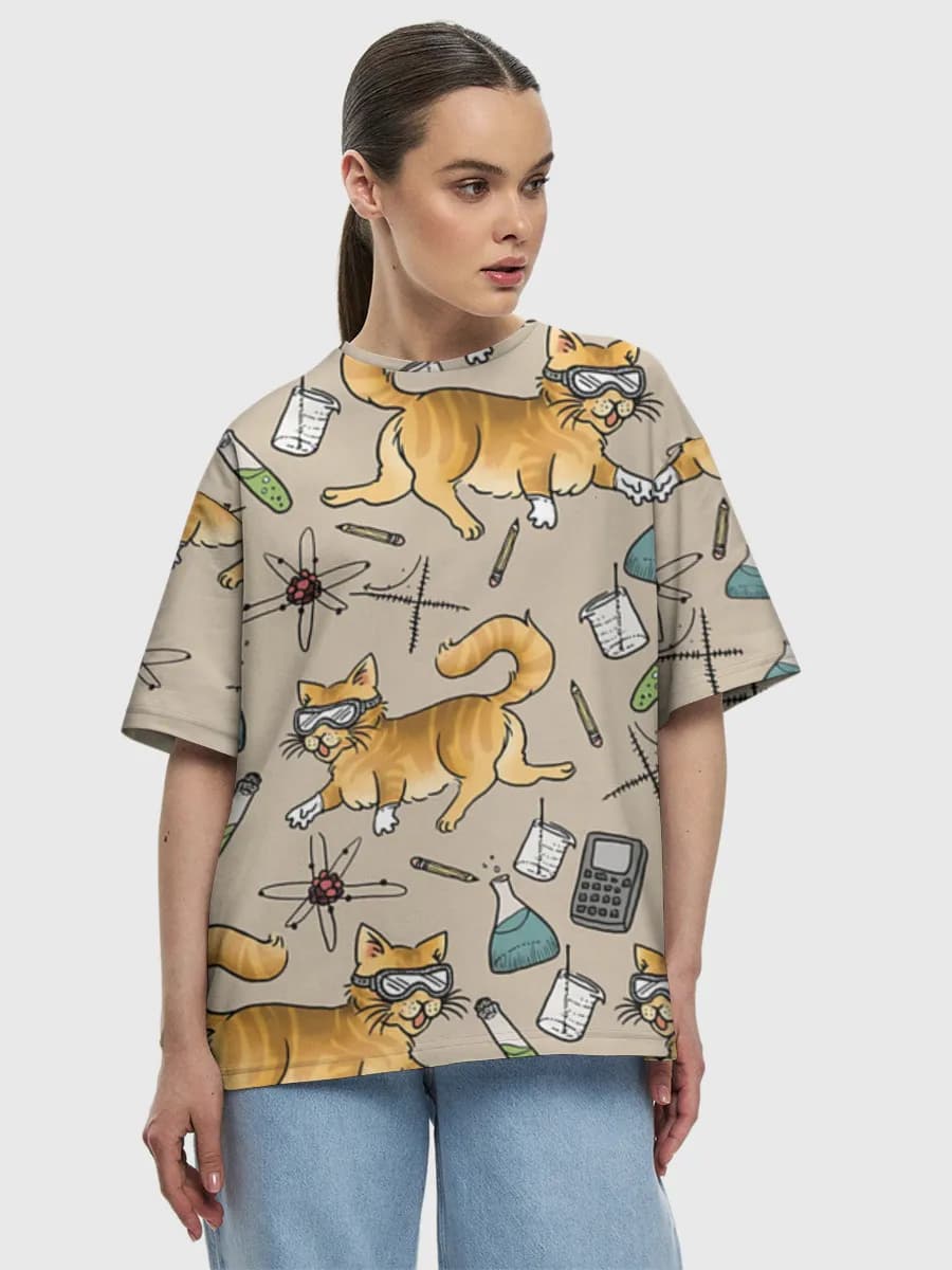 Camiseta de algodón extragrande para mujer