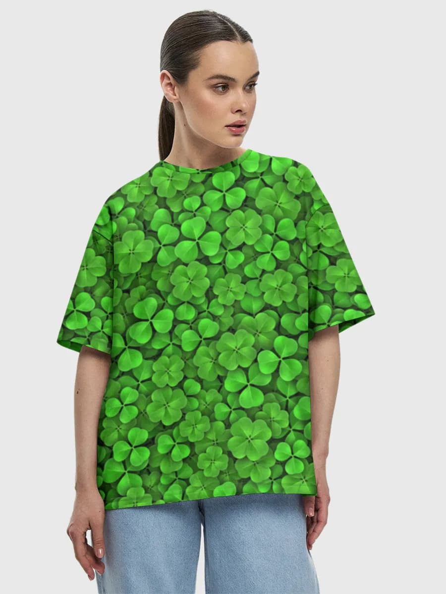 Camiseta de algodón extragrande para mujer