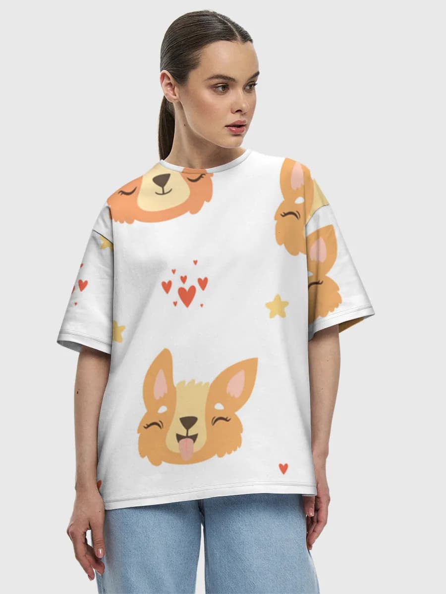 Damen Oversized Baumwoll T-Shirt