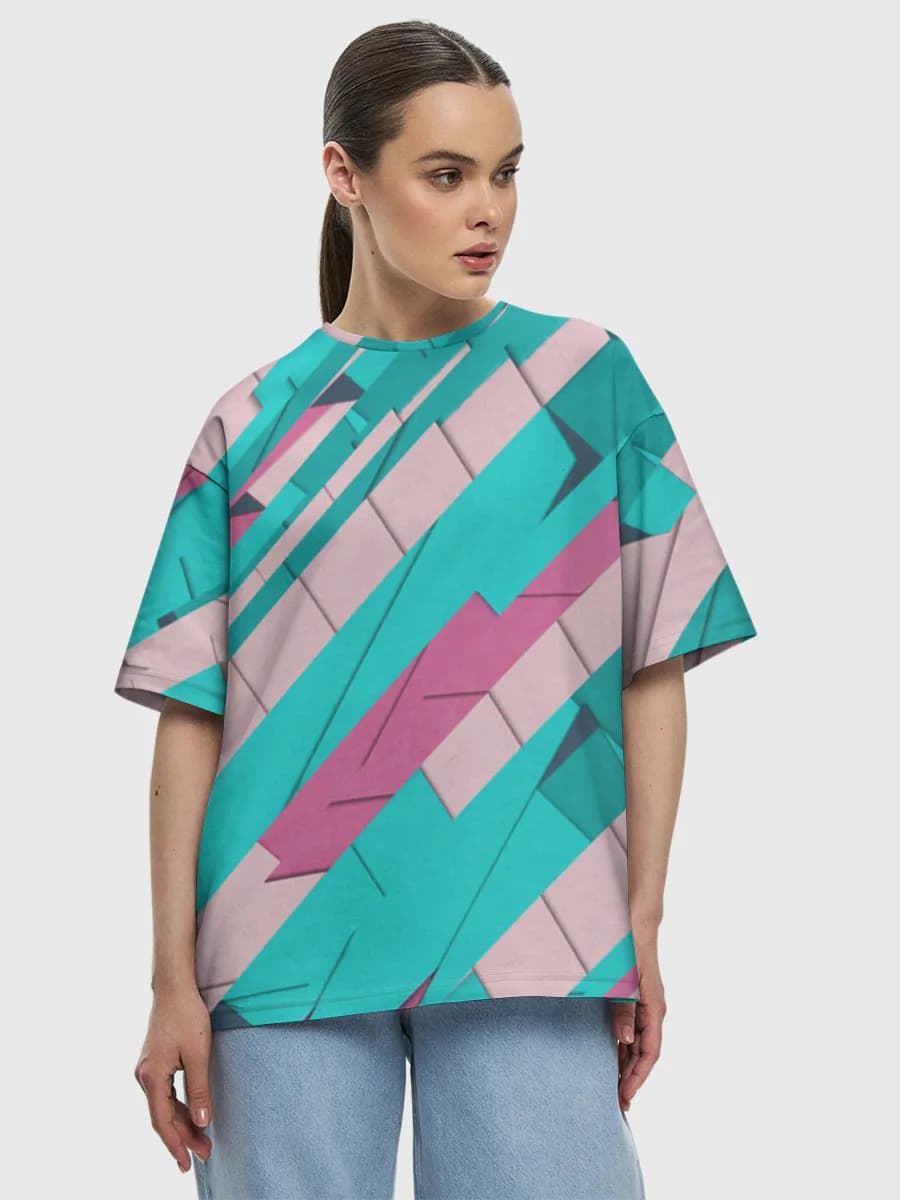 Camiseta de algodón extragrande para mujer