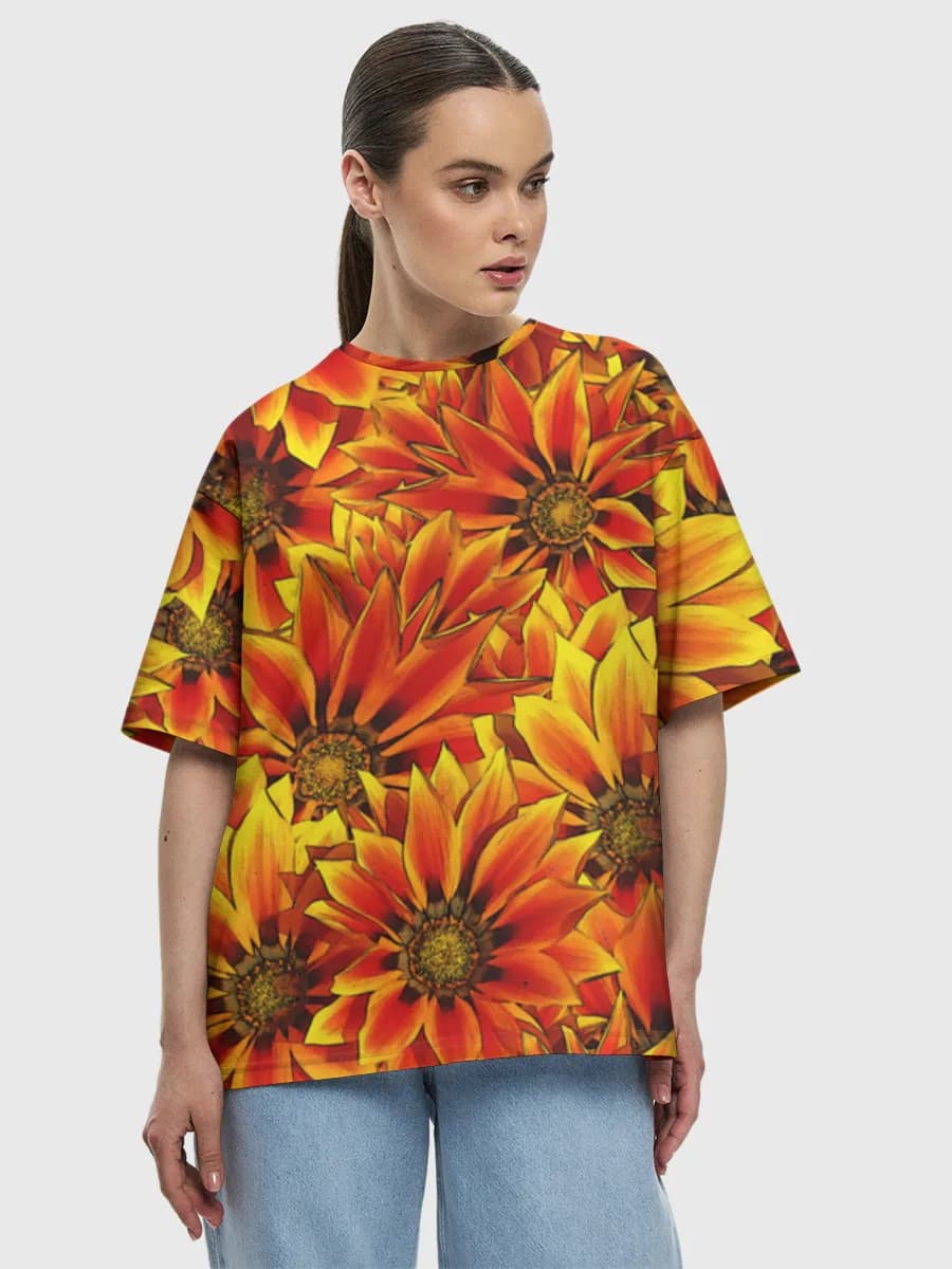 Damen Oversized Baumwoll T-Shirt
