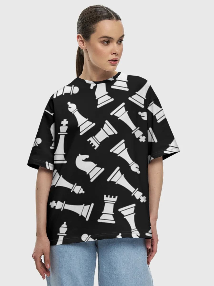 Camiseta de algodón extragrande para mujer