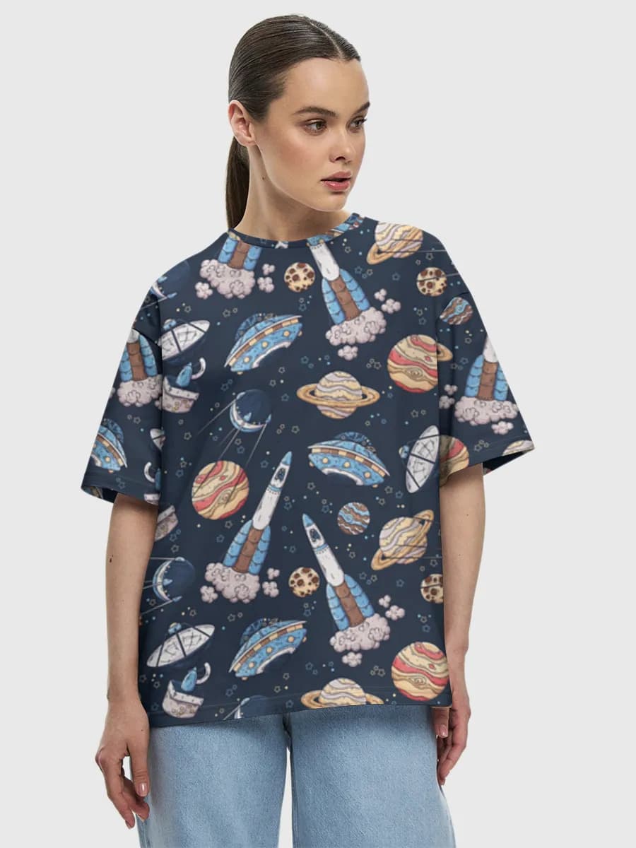 Women's oversized cotton T-shirt