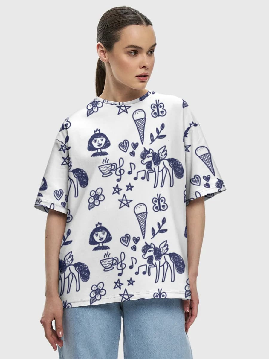 Women's oversized cotton T-shirt