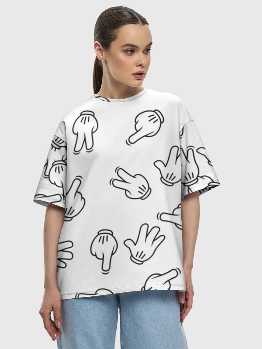 Women's oversized cotton T-shirt