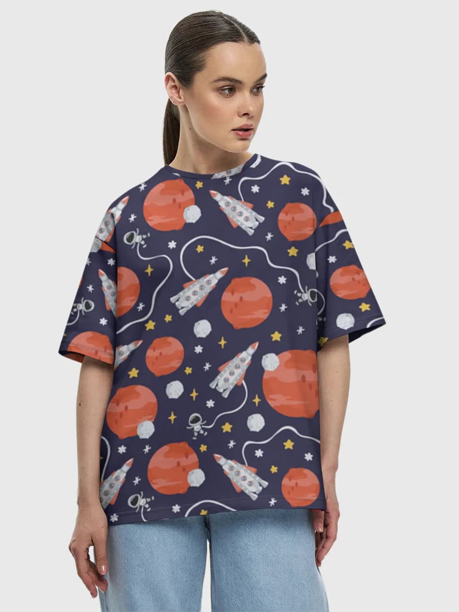 Women's oversized cotton T-shirt
