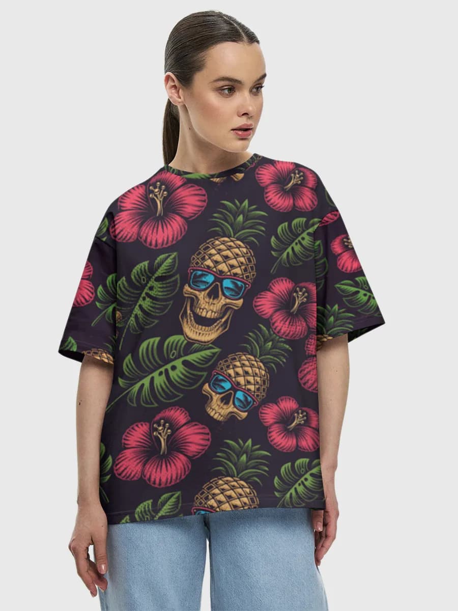 Damen Oversized Baumwoll T-Shirt