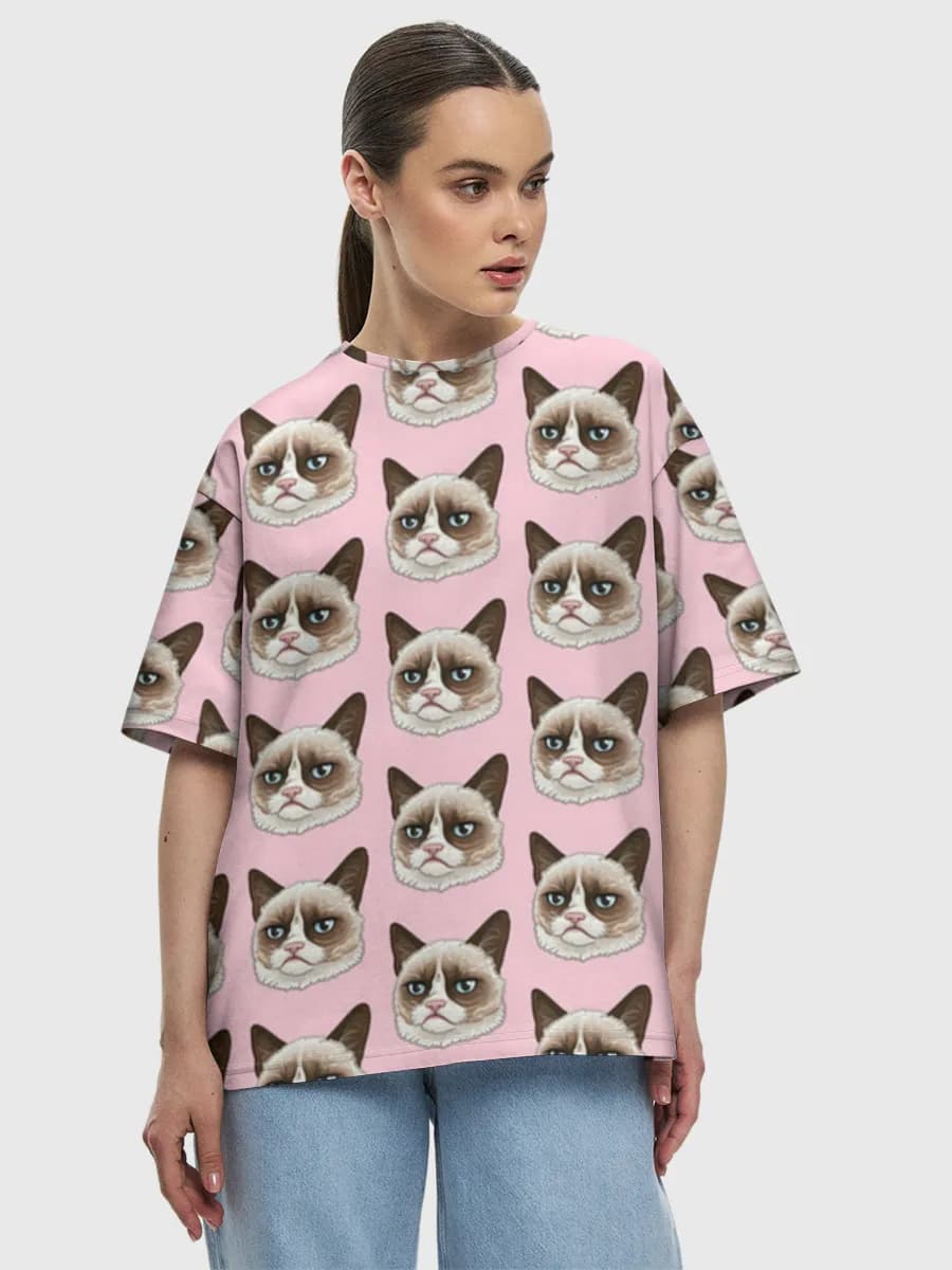 Women's oversized cotton T-shirt