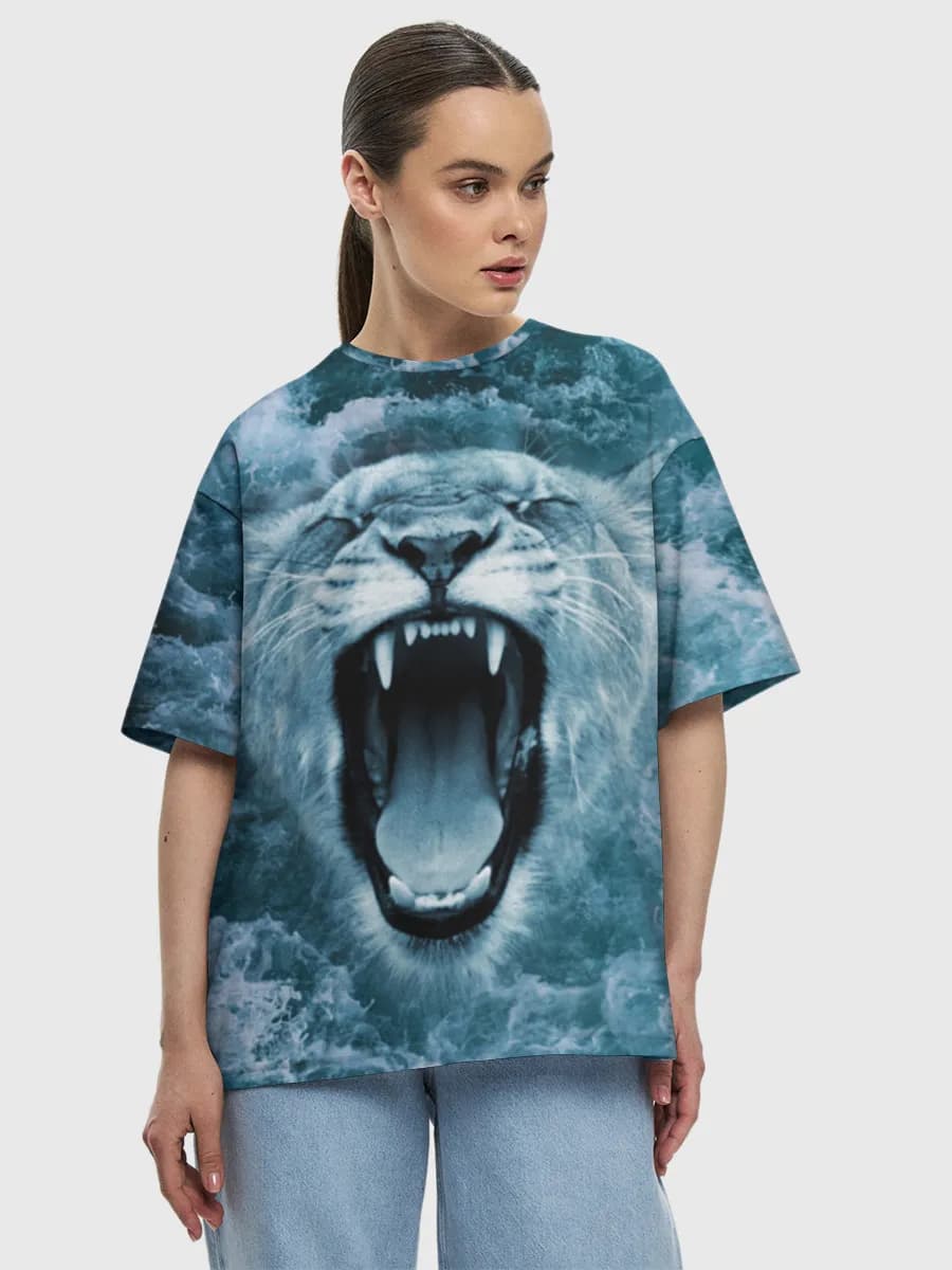 Women's oversized cotton T-shirt
