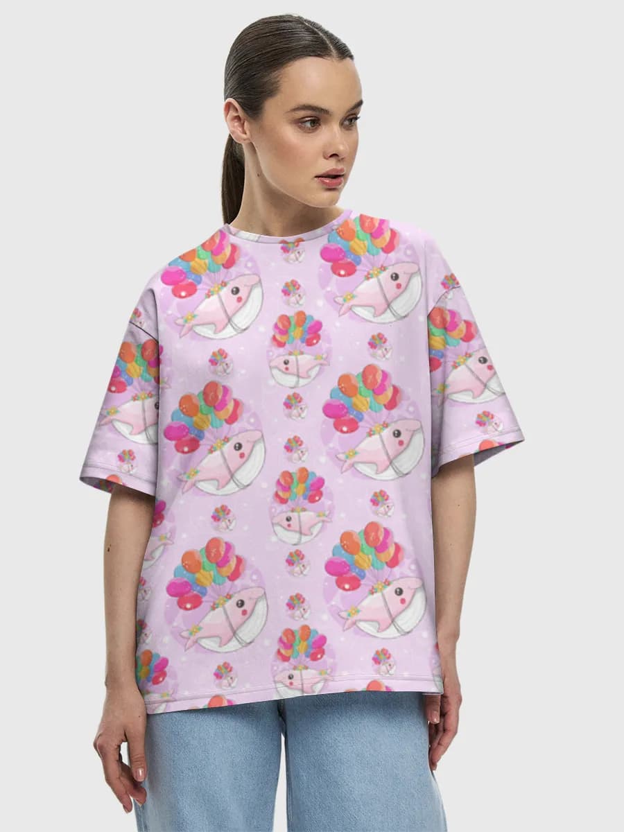 レディース ビッグシルエット コットンTシャツ