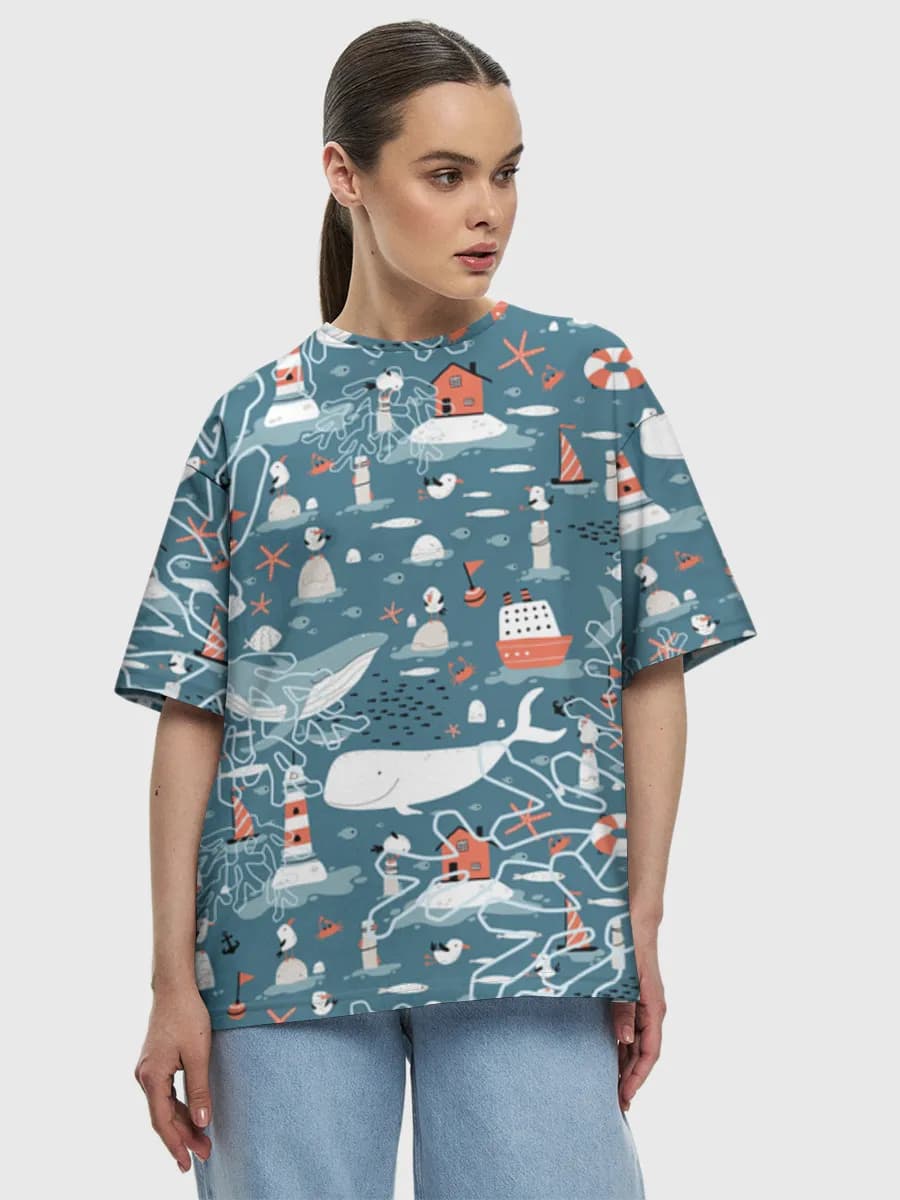 Women's oversized cotton T-shirt