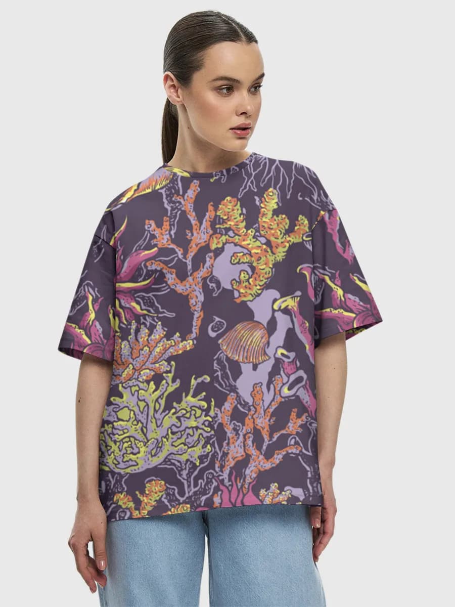レディース ビッグシルエット コットンTシャツ