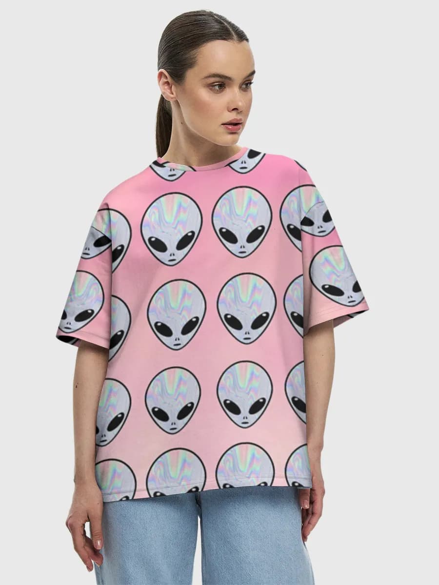 Damen Oversized Baumwoll T-Shirt