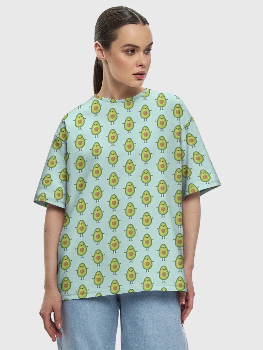 Camiseta de algodón extragrande para mujer