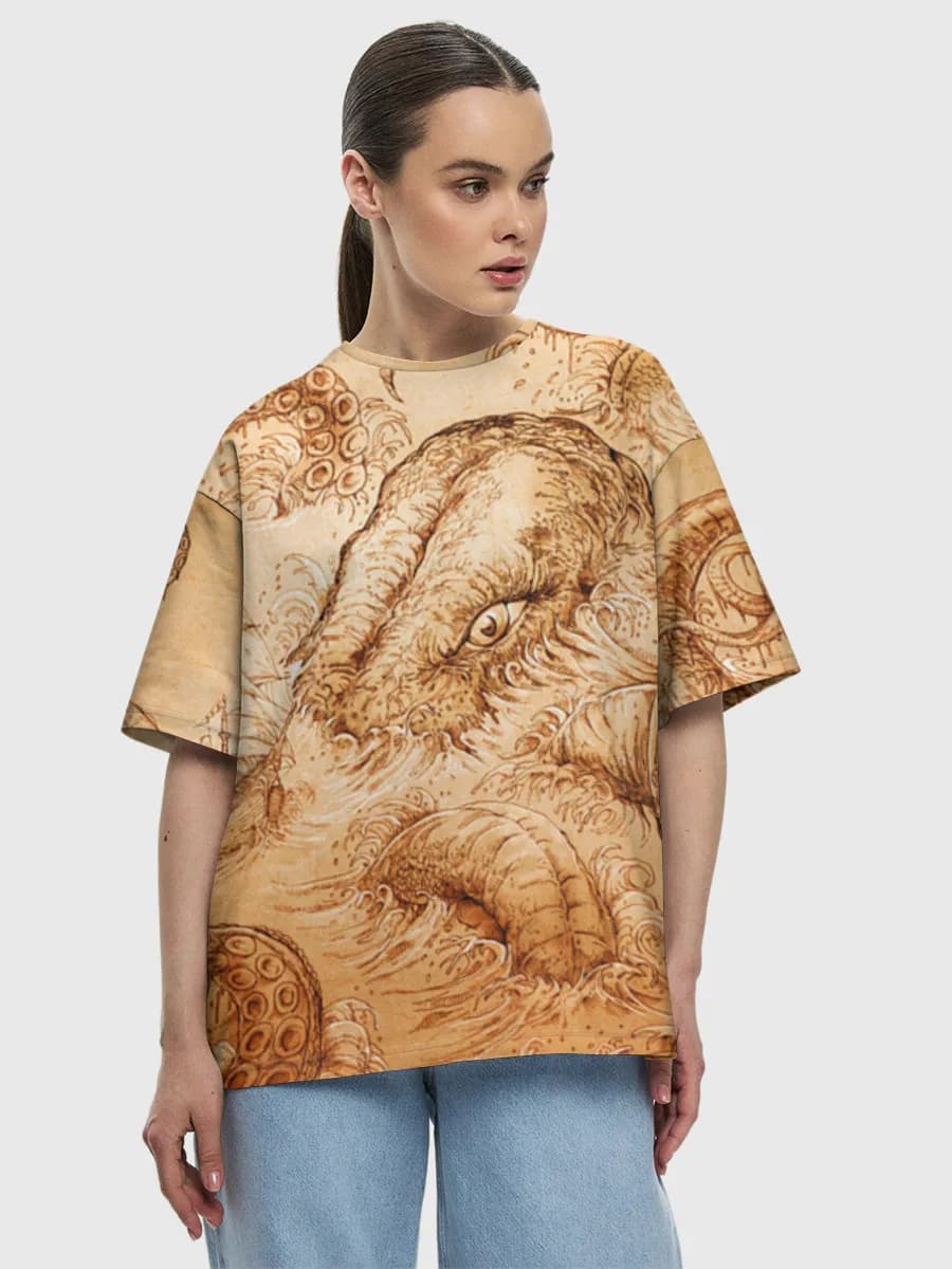 Camiseta de algodón extragrande para mujer