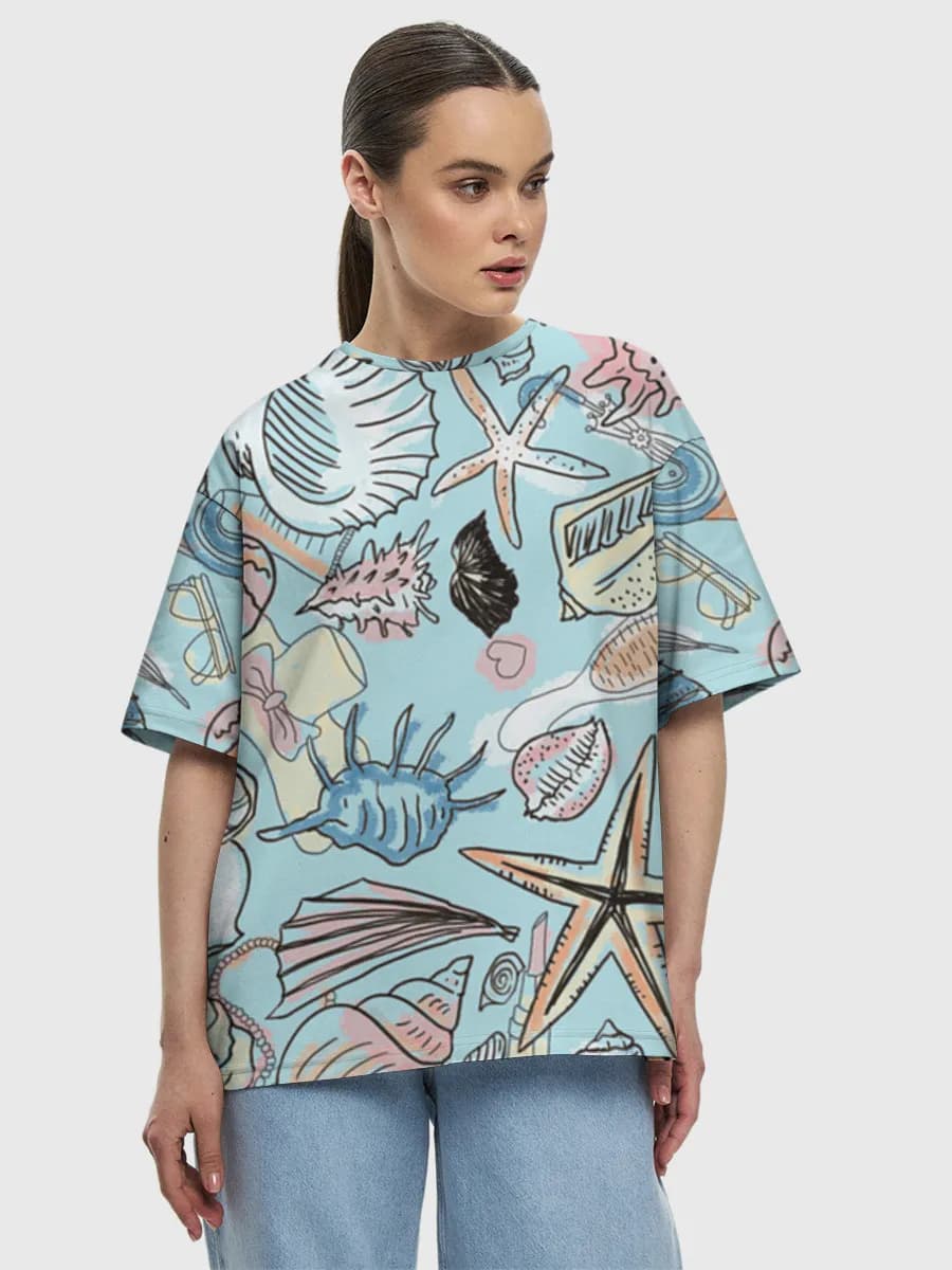 レディース ビッグシルエット コットンTシャツ