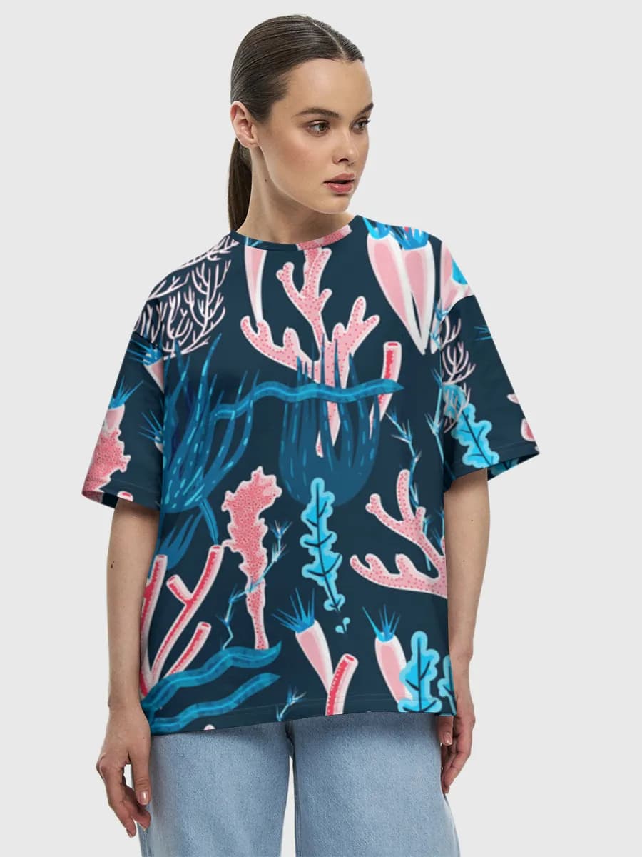 Women's oversized cotton T-shirt