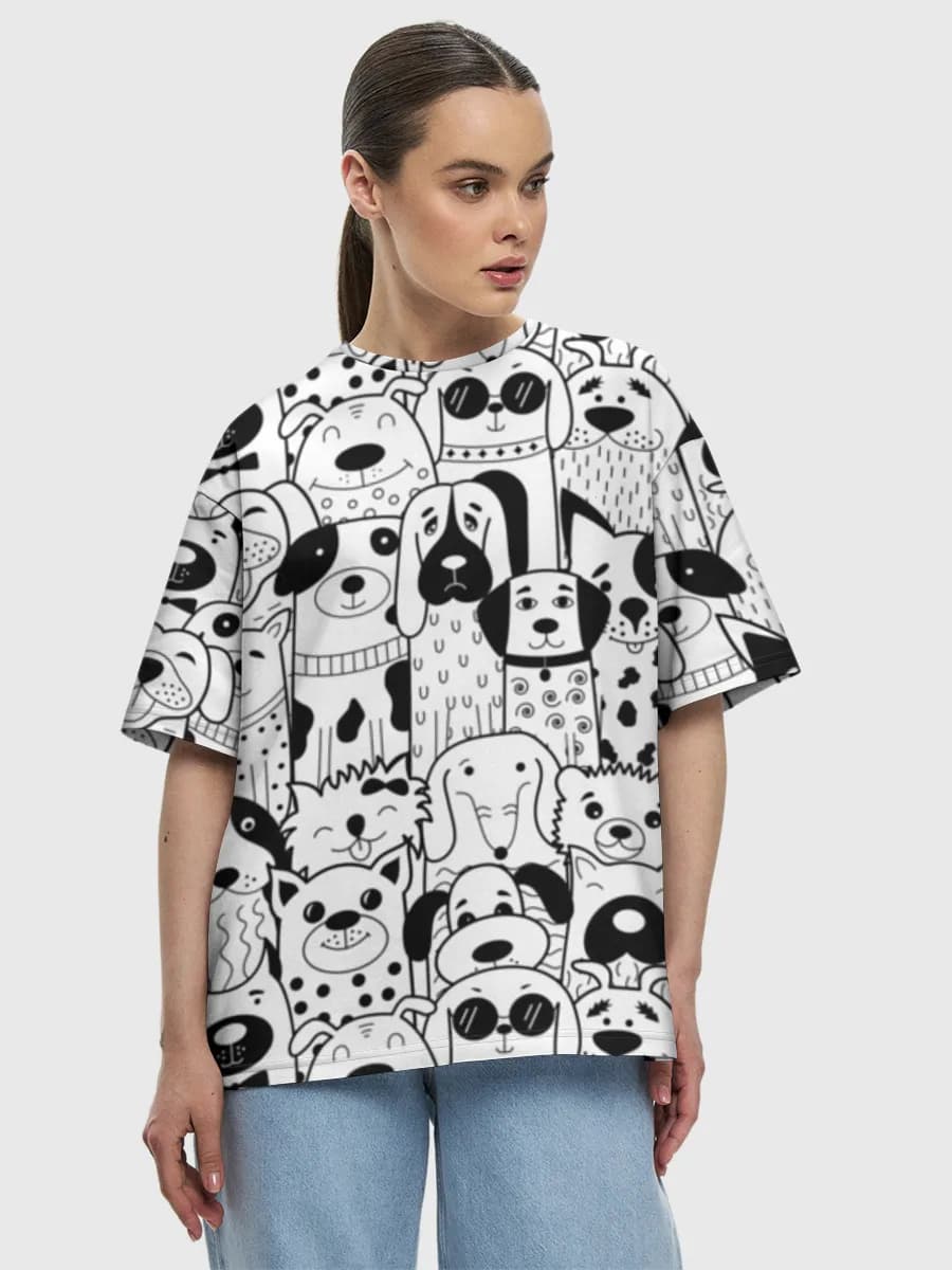 Damen Oversized Baumwoll T-Shirt