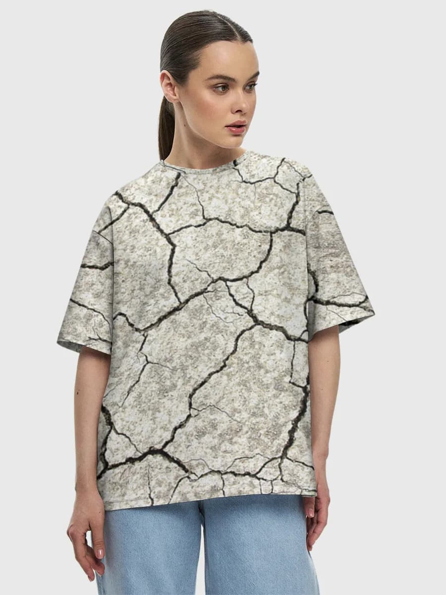 Damen Oversized Baumwoll T-Shirt