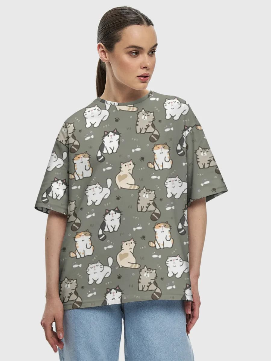 Women's oversized cotton T-shirt