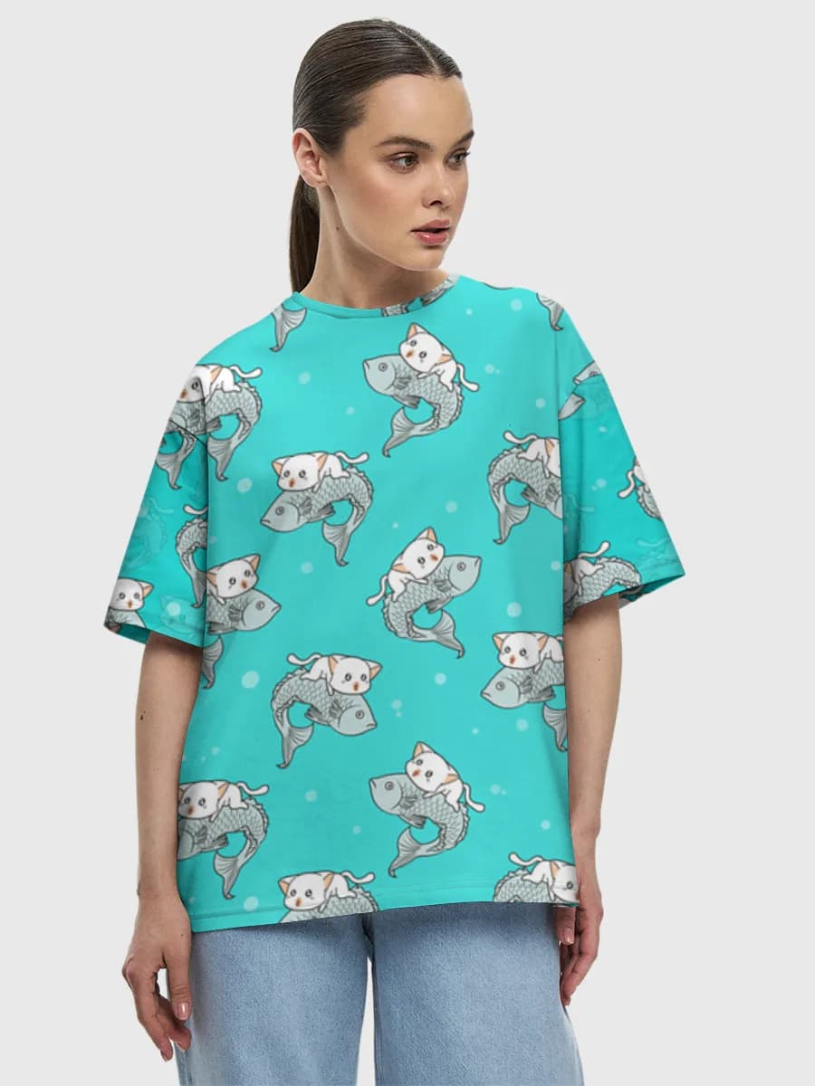Women's oversized cotton T-shirt