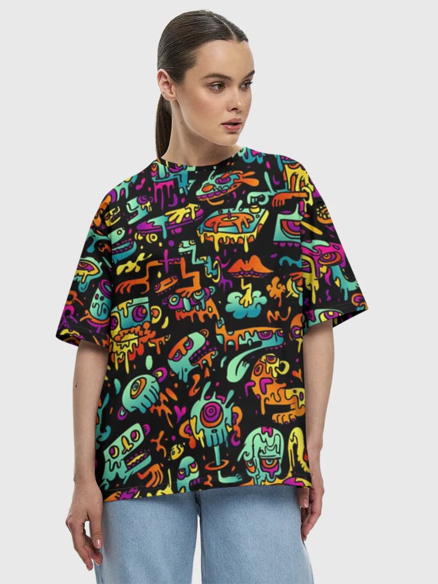 Women's oversized cotton T-shirt