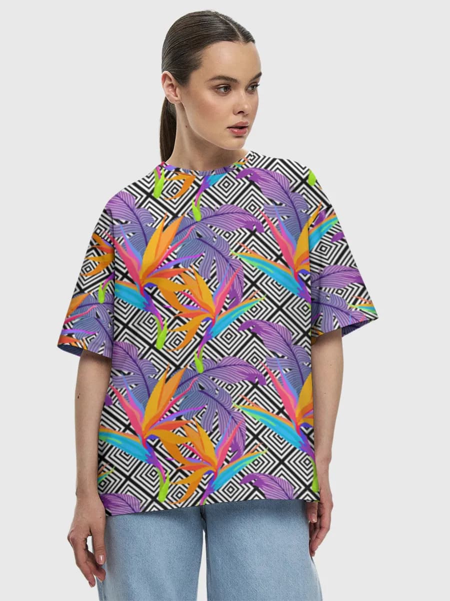 Women's oversized cotton T-shirt