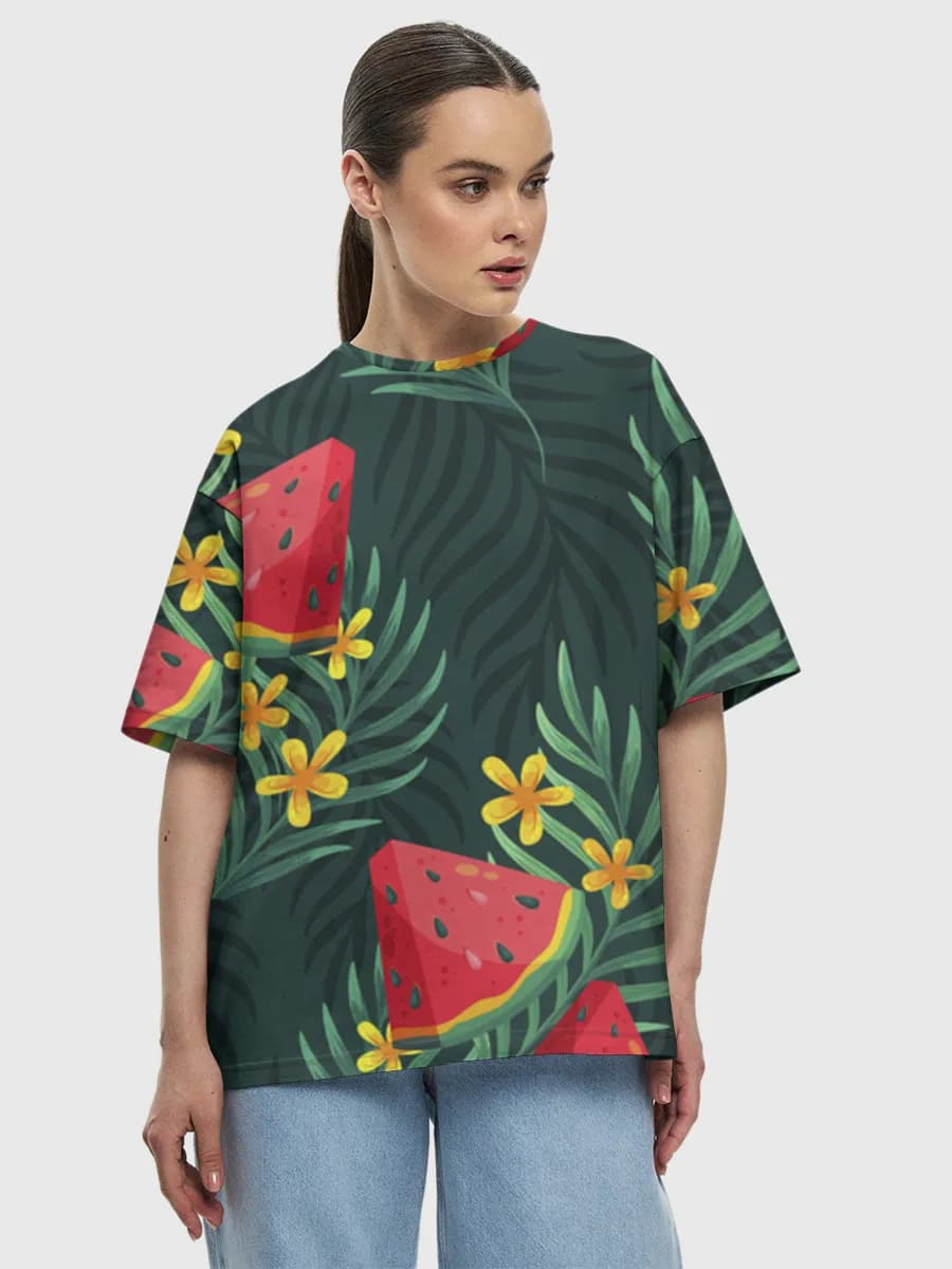 Women's oversized cotton T-shirt