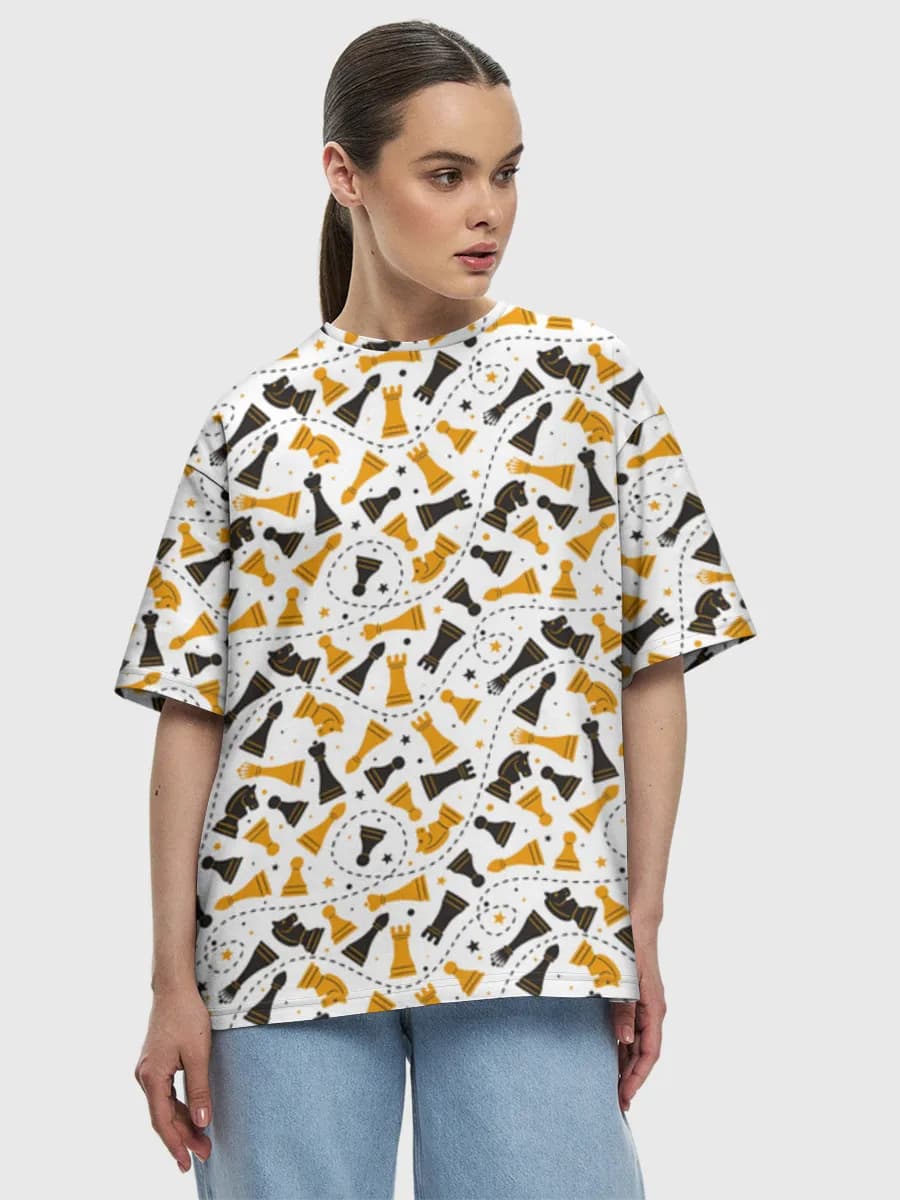 Camiseta de algodón extragrande para mujer