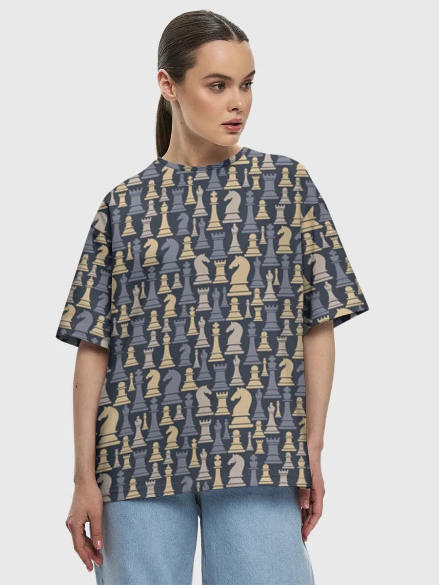 Camiseta de algodón extragrande para mujer
